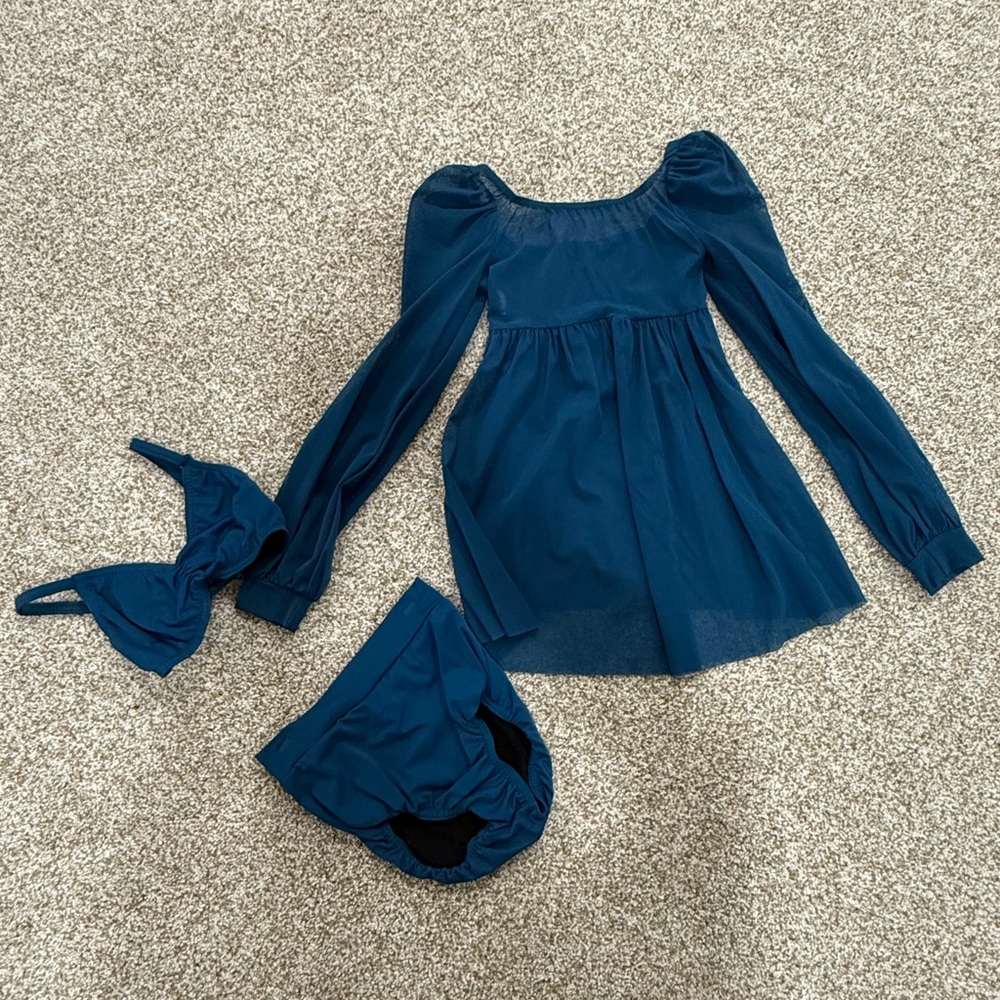 Blue Lyrical/Contemporary dance costume